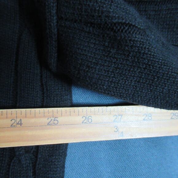 Vintage La Mode Sweater Mens XL Black Cable Knit Maryland Basketball Preppy 00s - Picture 4 of 8